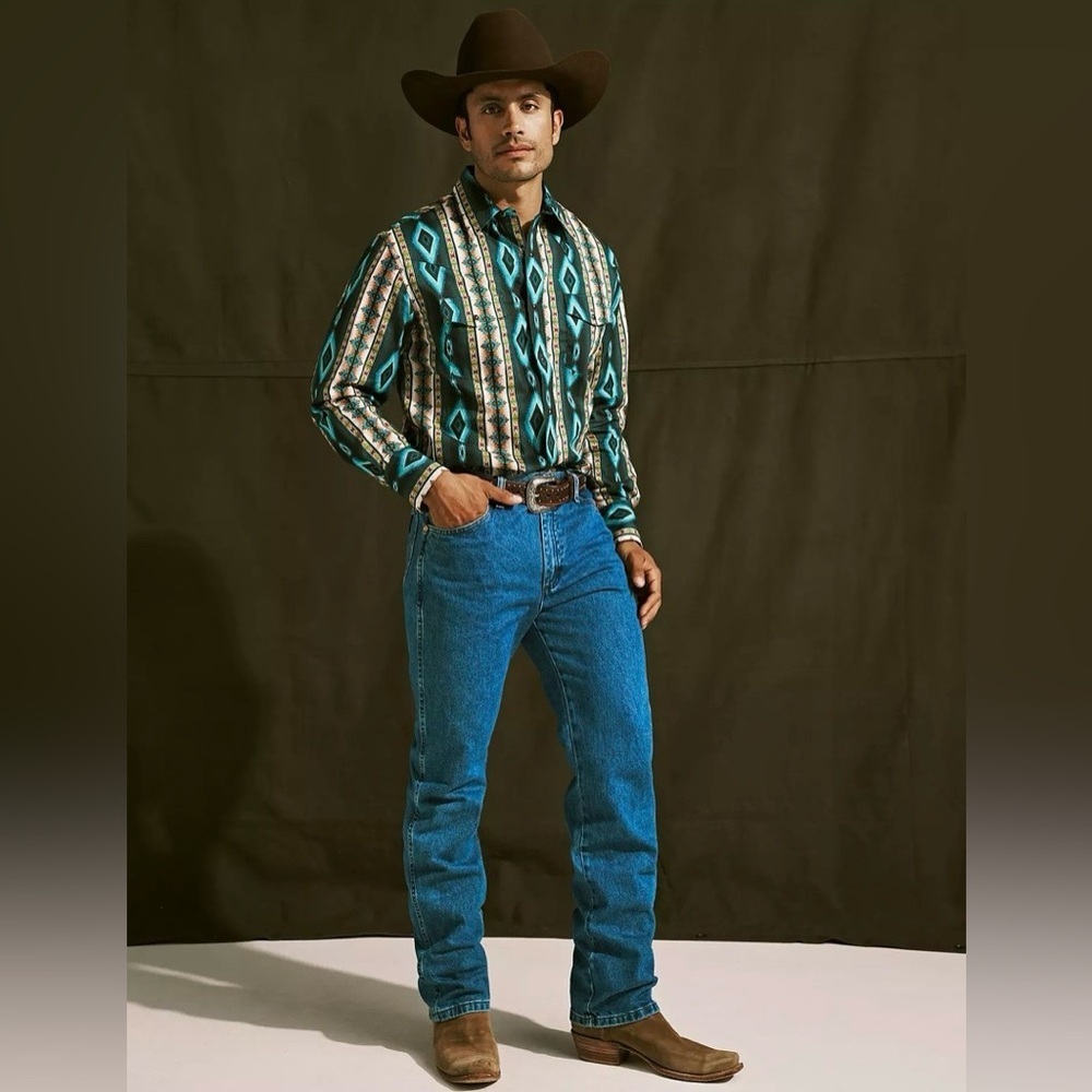 Men’s Wrangler - WRANGLER COWBOY CUT ORIGINAL FIT JEAN - Size 35x38 - Picture 7 of 12